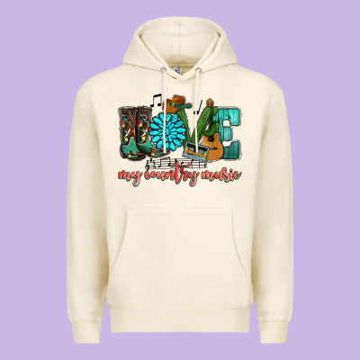 Western Love My Country Music Premium Hoodie Designed By Howdyjamesfarm