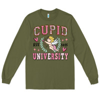 Army Green cupid university Long Sleeve Tee - MaliasSmallBusiness