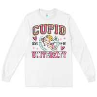 White cupid university Long Sleeve Tee - MaliasSmallBusiness