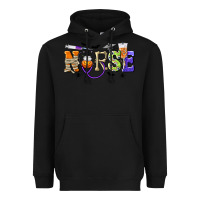 Black Halloween Nurse Heavyweight Hoodie - texasbilliewilder