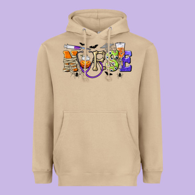 Halloween Nurse Heavyweight Hoodie Designed By Texasbilliewilder