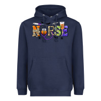 Navy Halloween Nurse Heavyweight Hoodie - texasbilliewilder