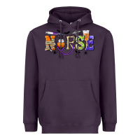 Plum Halloween Nurse Heavyweight Hoodie - texasbilliewilder