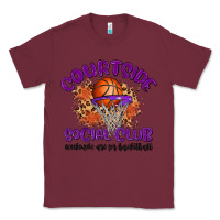 Burgundy courtside social club Classic Tee - MaliasSmallBusiness