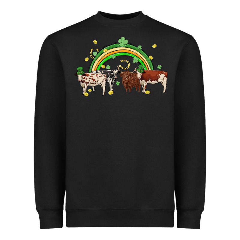 Cow St Patrick Days Heavyweight Sweatshirt by MaliasSmallBusiness | Teevron