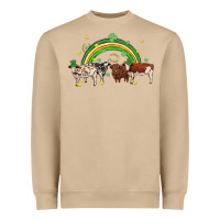 Mushroom cow st patrick days Heavyweight Sweatshirt - MaliasSmallBusiness