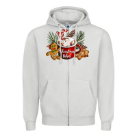 Dove Grey christmas vibes hot cocoa Zipper Hoodie - LillyAllenDesigns