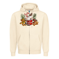 Sandshell christmas vibes hot cocoa Zipper Hoodie - LillyAllenDesigns
