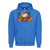True Royal christmas vibes hot cocoa Zipper Hoodie - LillyAllenDesigns