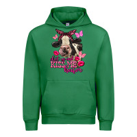 Emerald Valentine's Day shut up and kiss me Holstein Cow Urban Hoodie - FaDigitalArtStudio