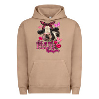 Pigment Burro Valentine's Day shut up and kiss me Holstein Cow Urban Hoodie - FaDigitalArtStudio