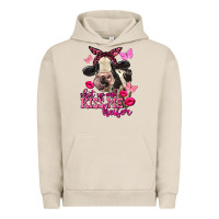 Pigment French Oak Valentine's Day shut up and kiss me Holstein Cow Urban Hoodie - FaDigitalArtStudio