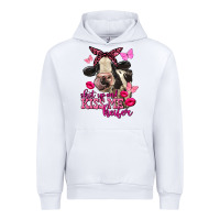 White Valentine's Day shut up and kiss me Holstein Cow Urban Hoodie - FaDigitalArtStudio
