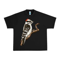 Black Downy Woodpecker Urban Heavy Tee - LillyAllenDesigns