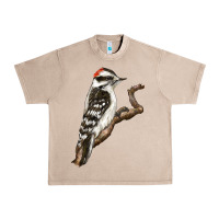 French Oak Downy Woodpecker Urban Heavy Tee - LillyAllenDesigns