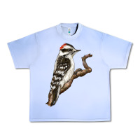 Grape Ice Downy Woodpecker Urban Heavy Tee - LillyAllenDesigns