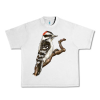 Lunar Rock Downy Woodpecker Urban Heavy Tee - LillyAllenDesigns