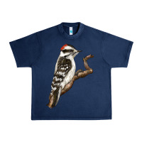 Navy Downy Woodpecker Urban Heavy Tee - LillyAllenDesigns
