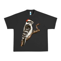 Pigment Black Downy Woodpecker Urban Heavy Tee - LillyAllenDesigns