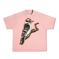Salmon Downy Woodpecker Urban Heavy Tee - LillyAllenDesigns