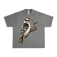 Tornado Downy Woodpecker Urban Heavy Tee - LillyAllenDesigns