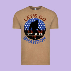 Let's Go Brandon Bigfoot Vintage Tee Designed By Jasminsmagicworld