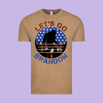 Let's Go Brandon Bigfoot Vintage Tee Designed By Jasminsmagicworld