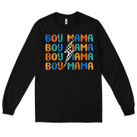 Black boy mama lightning bolt Long Sleeve Tee - MaliasSmallBusiness