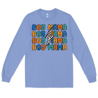 Colony Blue boy mama lightning bolt Long Sleeve Tee - MaliasSmallBusiness