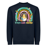 Navy teach love inspire rainbow Heavyweight Sweatshirt - MaliasSmallBusiness
