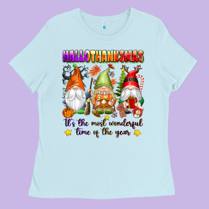 Hallothanksmas Its The Most Wonderful Time Of The Ladies Tee Designed By Texasbilliewilder