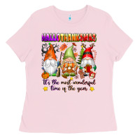 Bubblegum Pink hallothanksmas its the most wonderful time of the Ladies Tee - texasbilliewilder