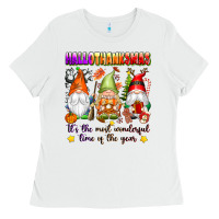 White hallothanksmas its the most wonderful time of the Ladies Tee - texasbilliewilder