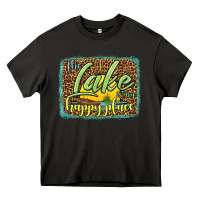Asphalt the lake is my happy place Heavy Core Tee - HRA Design Shop