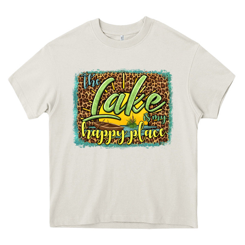 The Lake Is My Happy Place Heavy Core Tee by HRA Design Shop | Teevron