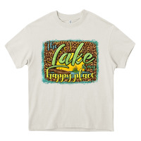 Cream the lake is my happy place Heavy Core Tee - HRA Design Shop