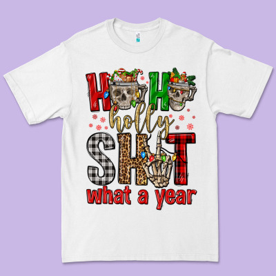 Ho Ho Holly Shit What A Year Premium Tee Designed By Fadigitalartstudio