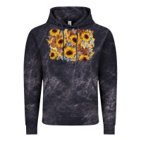 Cloud Black sunflower glitter leather background Vintage Hoodie - AdoDesignShop