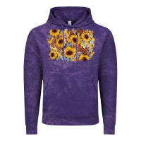 Cloud Purple sunflower glitter leather background Vintage Hoodie - AdoDesignShop