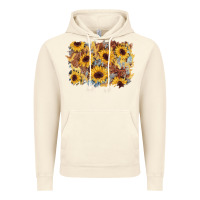 Vintage Artic sunflower glitter leather background Vintage Hoodie - AdoDesignShop