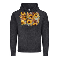 Vintage Black sunflower glitter leather background Vintage Hoodie - AdoDesignShop