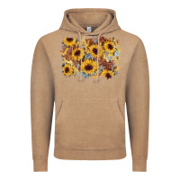 Vintage Coffee sunflower glitter leather background Vintage Hoodie - AdoDesignShop