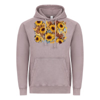 Vintage Zinc sunflower glitter leather background Vintage Hoodie - AdoDesignShop