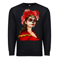 Black Sugar skull girl Premium Sweatshirt - NancyCooperArtShop