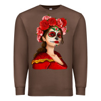 Chestnut Sugar skull girl Premium Sweatshirt - NancyCooperArtShop