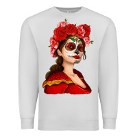 Dove Grey Sugar skull girl Premium Sweatshirt - NancyCooperArtShop