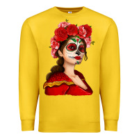Lemon Sugar skull girl Premium Sweatshirt - NancyCooperArtShop