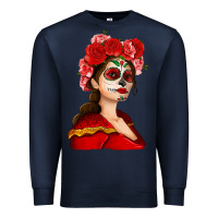 Navy Sugar skull girl Premium Sweatshirt - NancyCooperArtShop