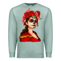 Seafoam Sugar skull girl Premium Sweatshirt - NancyCooperArtShop