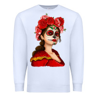 White Sugar skull girl Premium Sweatshirt - NancyCooperArtShop